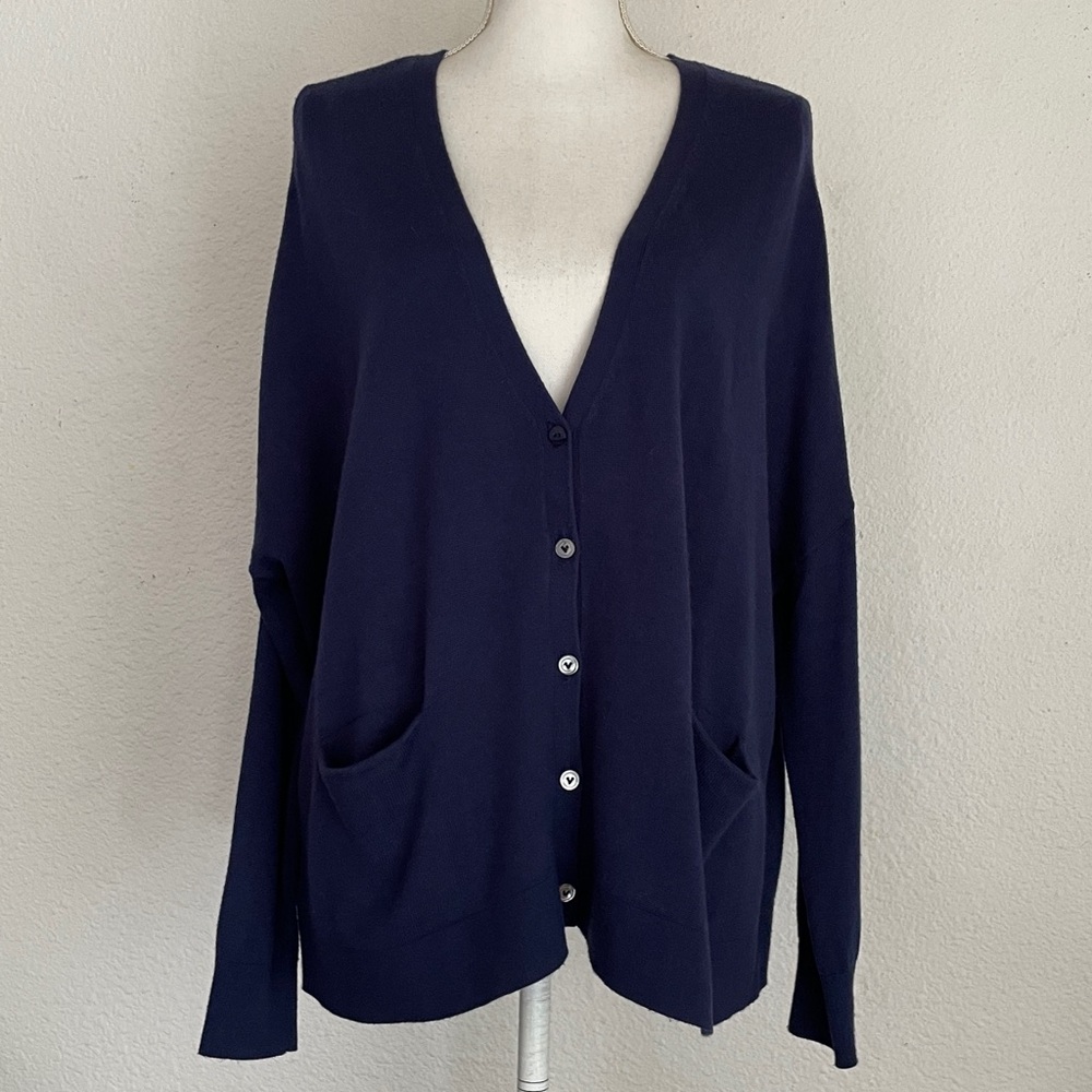 Vince Cashmere Blend Cardigan with Pockets + AE Salt and Pepper Long Cardigan